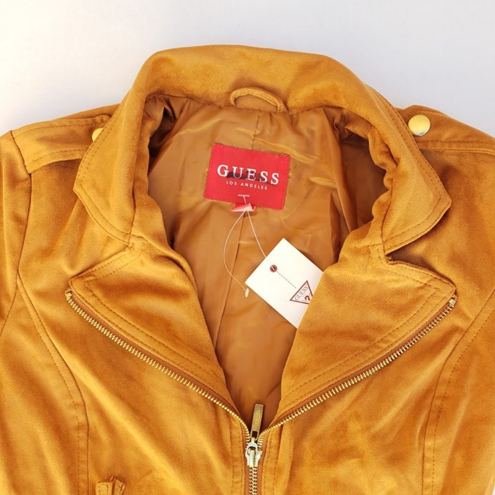 New GUESS Women's Tess Faux-Suede Jacket sz XS - Picture 6 of 8